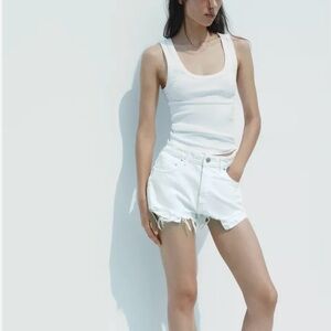 Zara white shorts